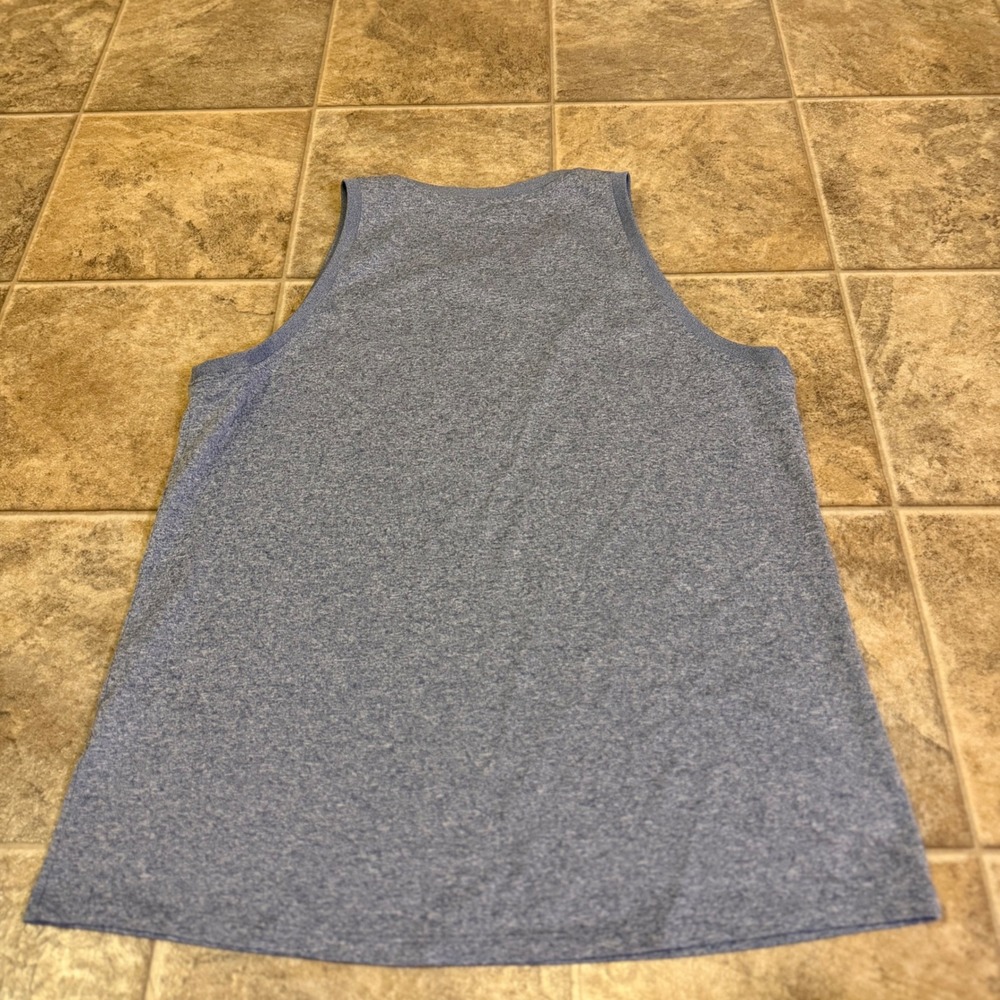 Nike Dri-FIT Blue Heathered Performance Tank Top Womens Medium Sleeveless Shirt - Picture 2 of 8